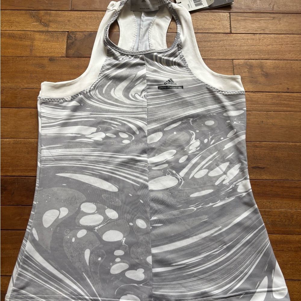 Stella McCartney White and Gray Tank Top